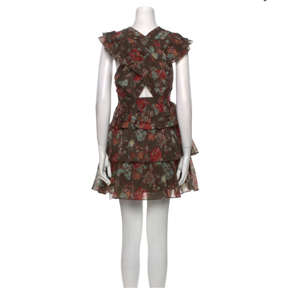 Ulla Johnson mini dress. It crosses in the front and has some adorable ruffles.